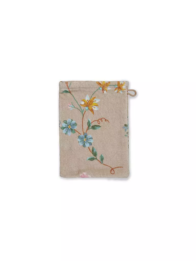 PIP STUDIO | Guanto da bagno LES FLEURS 16x22cm Kaki | Marrone chiaro