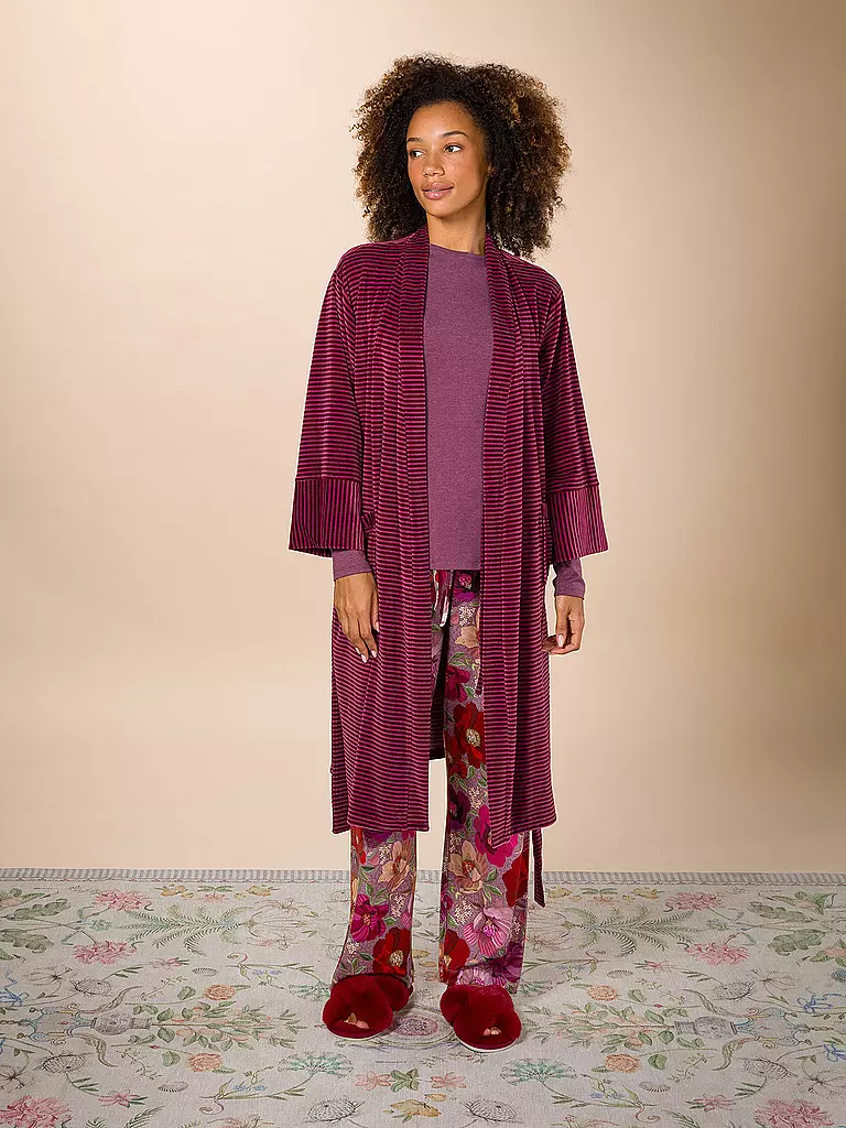 PIP STUDIO | Morgenmantel NAOMI VELVET LITTLE SUMO STRIPE | Bacca