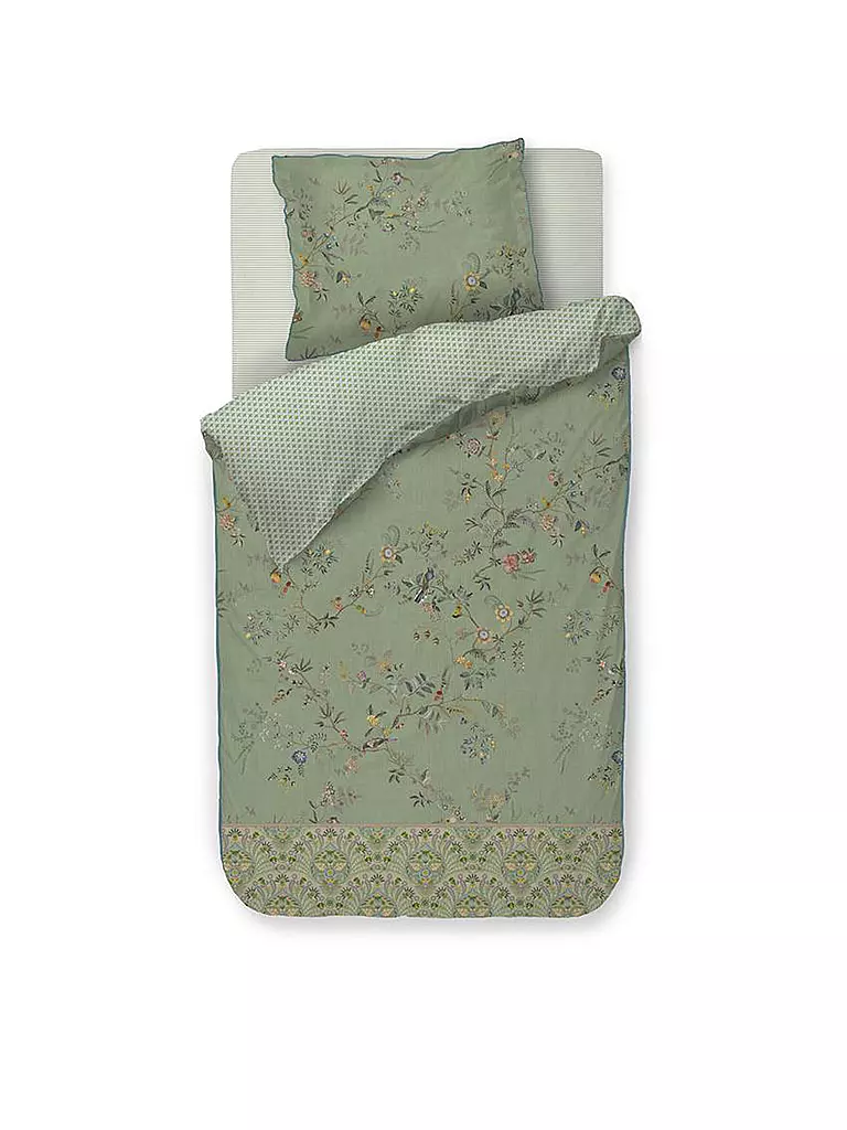PIP STUDIO | Percalle Bettwäsche AMOR DE DIOS 70x90cm/140x200cm Green | Verde scuro