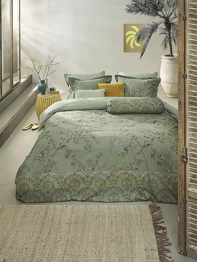 PIP STUDIO | Percalle Bettwäsche AMOR DE DIOS 70x90cm/140x200cm Green | Verde scuro