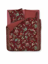 PIP STUDIO | Percalle Bettwäsche Poppy Stitch 2x 70x90cm / 200x200cm | Rosso scuro