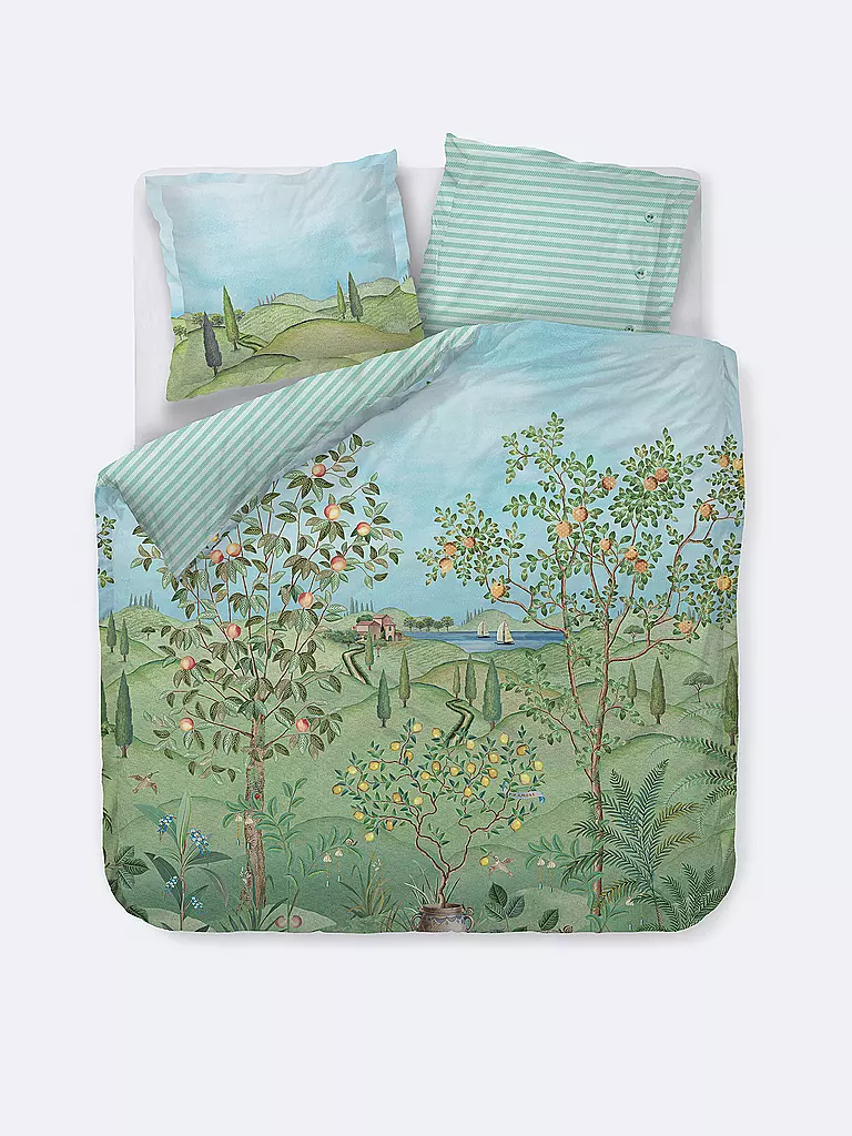 PIP STUDIO | Percalle Biancheria da letto LA CAMPAGNA 2x 70x90cm/200x200cm Verde | Verde
