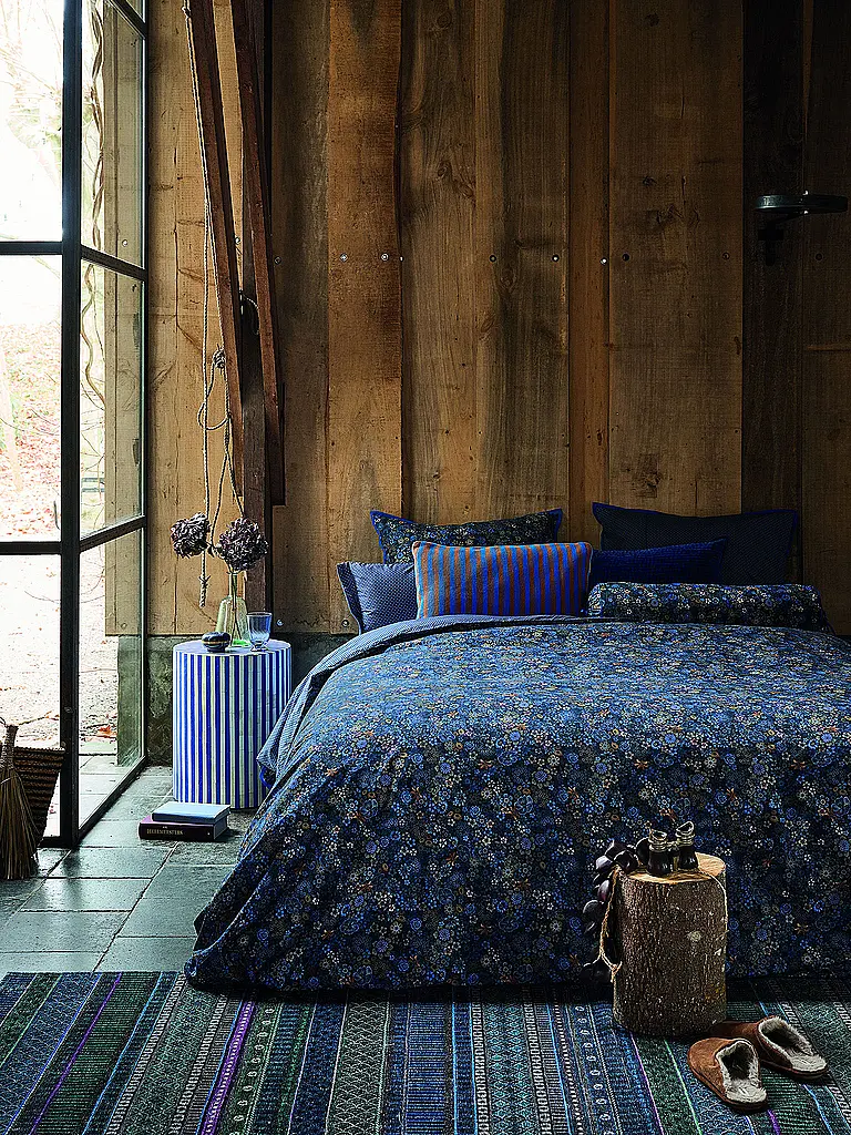 PIP STUDIO | Percalle Biancheria da letto TUTTI I FIORI 70x90cm/140x200cm Blu Scuro | Blu scuro