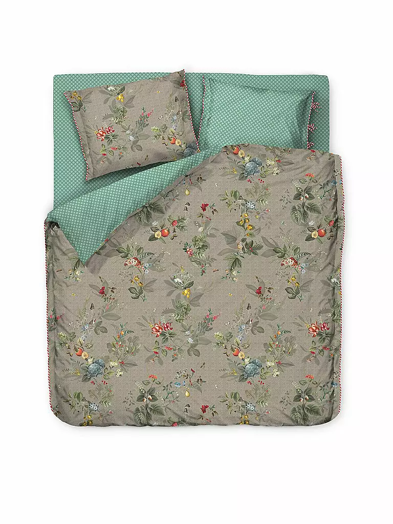 PIP STUDIO | Percalle Set Copripiumino Fall in Leaf 2x 70x90cm / 200x200cm | Beige