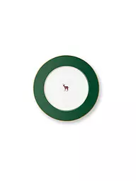 PIP STUDIO | Piatto da colazione 21cm LOVE BIRDS Rosso Scuro | Verde scuro