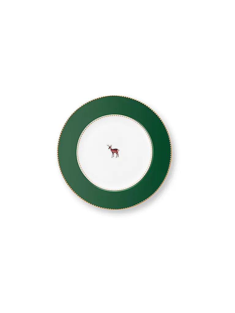 PIP STUDIO | Piatto da dessert 17 cm LOVE BIRDS Verde scuro | Verde scuro