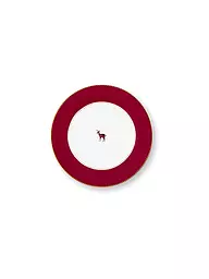 PIP STUDIO | Piatto da dessert 17 cm LOVE BIRDS Verde scuro | Rosso scuro