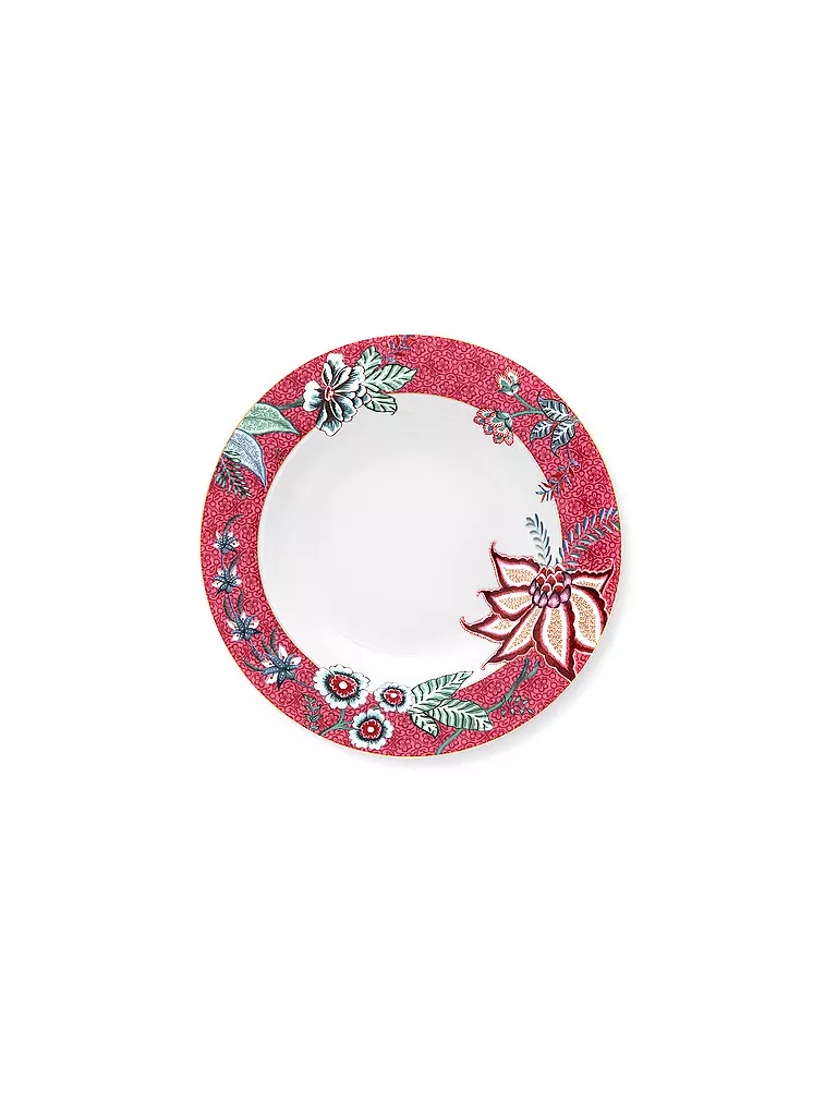 PIP STUDIO | Piatto fondo 21,5 cm Flower Festival Rosa Scuro | Bacca