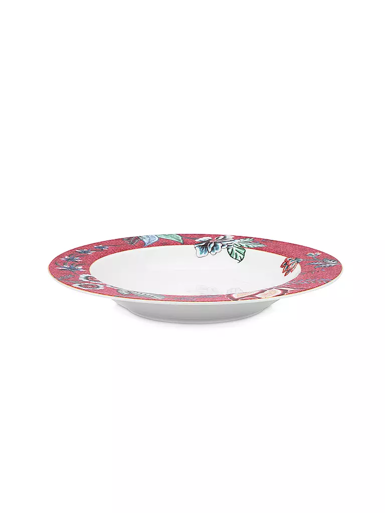 PIP STUDIO | Piatto fondo 21,5 cm Flower Festival Rosa Scuro | Bacca