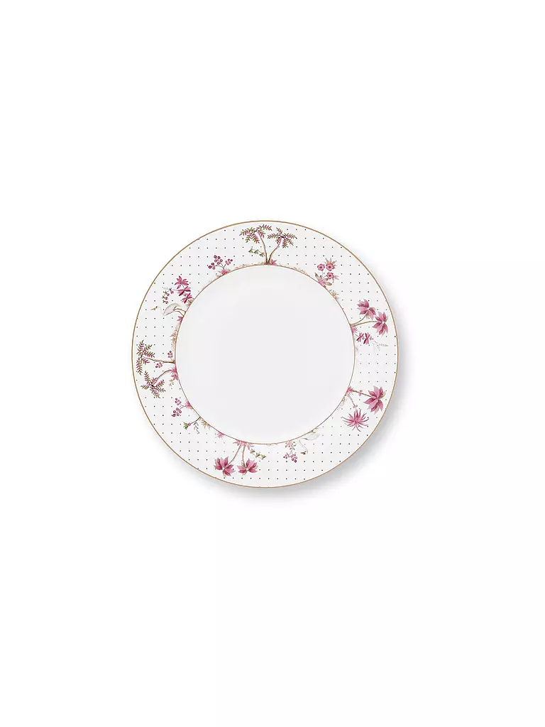PIP STUDIO | Piatto piano 26,5 cm JOLIE DOTS Oro/Rosa | Bianco