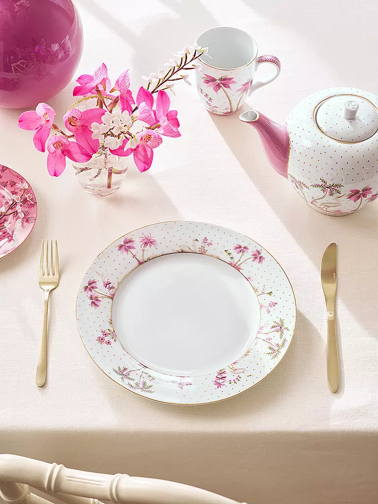 PIP STUDIO | Piatto piano 26,5 cm JOLIE DOTS Oro/Rosa | Bianco