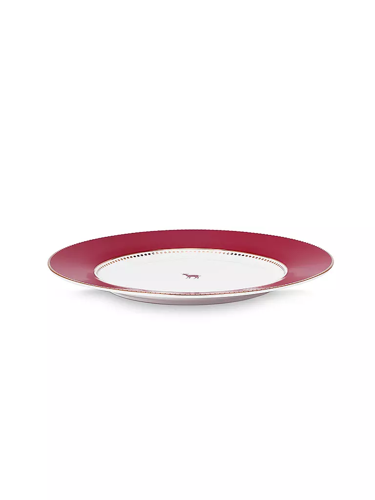 PIP STUDIO | Piatto piano 26,5 cm LOVE BIRDS Rosso scuro | 