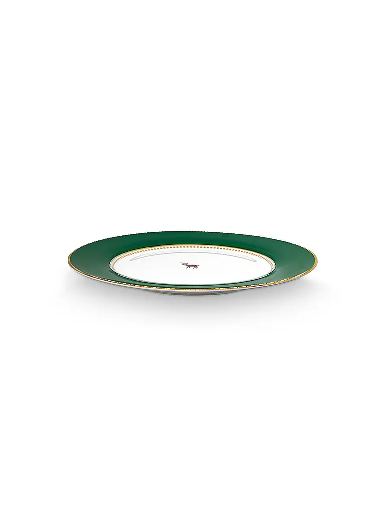 PIP STUDIO | Piatto piano 26,5 cm LOVE BIRDS Verde scuro | 