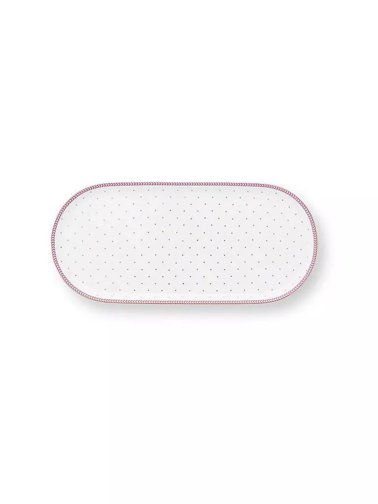 PIP STUDIO | Piatto piccolo 25x12cm JOLIE DOTS Oro/Rosa | Bianco