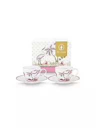 PIP STUDIO | Set di 2 tazzine da espresso con piattino 120ml JOLIE DOTS Oro/Rosa | Bianco