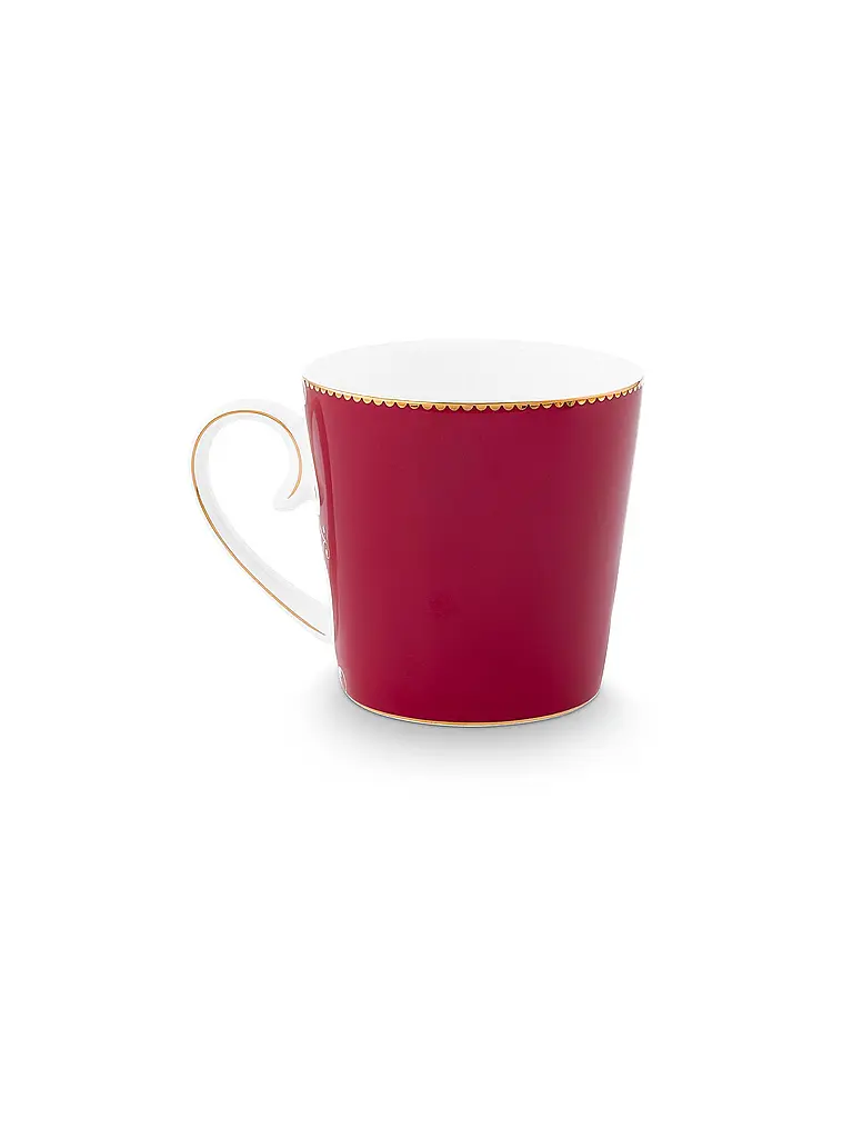 PIP STUDIO | Tazza grande con manico LOVE BIRDS MEDALLION Rosso Scuro | 