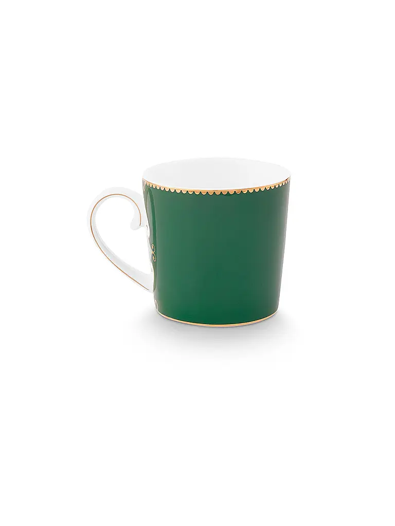 PIP STUDIO | Tazza piccola con manico LOVE BIRDS MEDALLION Verde Scuro | 