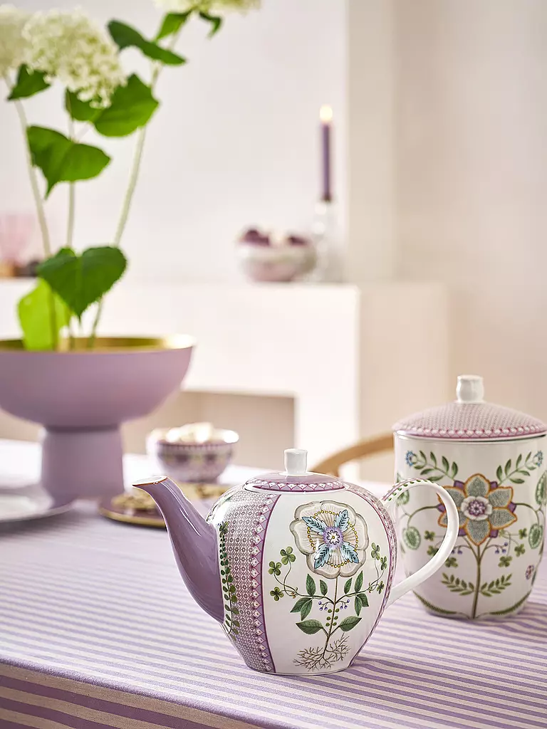 PIP STUDIO | Teiera grande LILY & LOTUS 1,6l Tiles Lilac | 