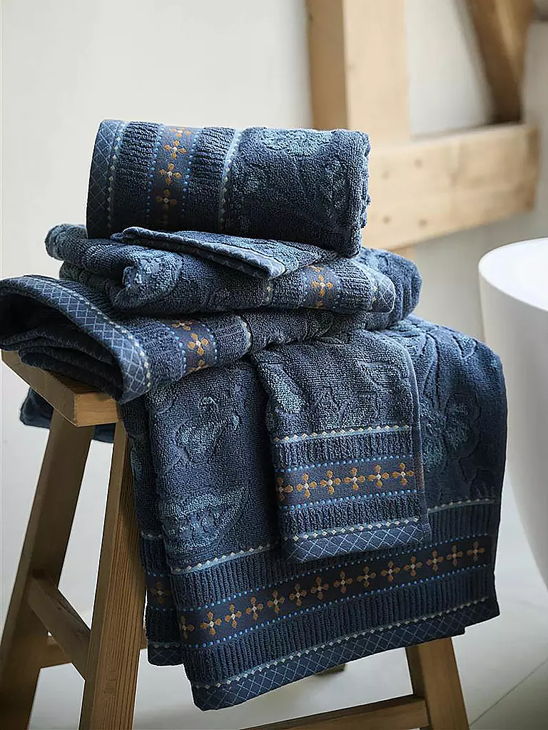 PIP STUDIO | Telo da doccia JASMIN JACQUARD 70x140cm Blu Scuro | Blu scuro