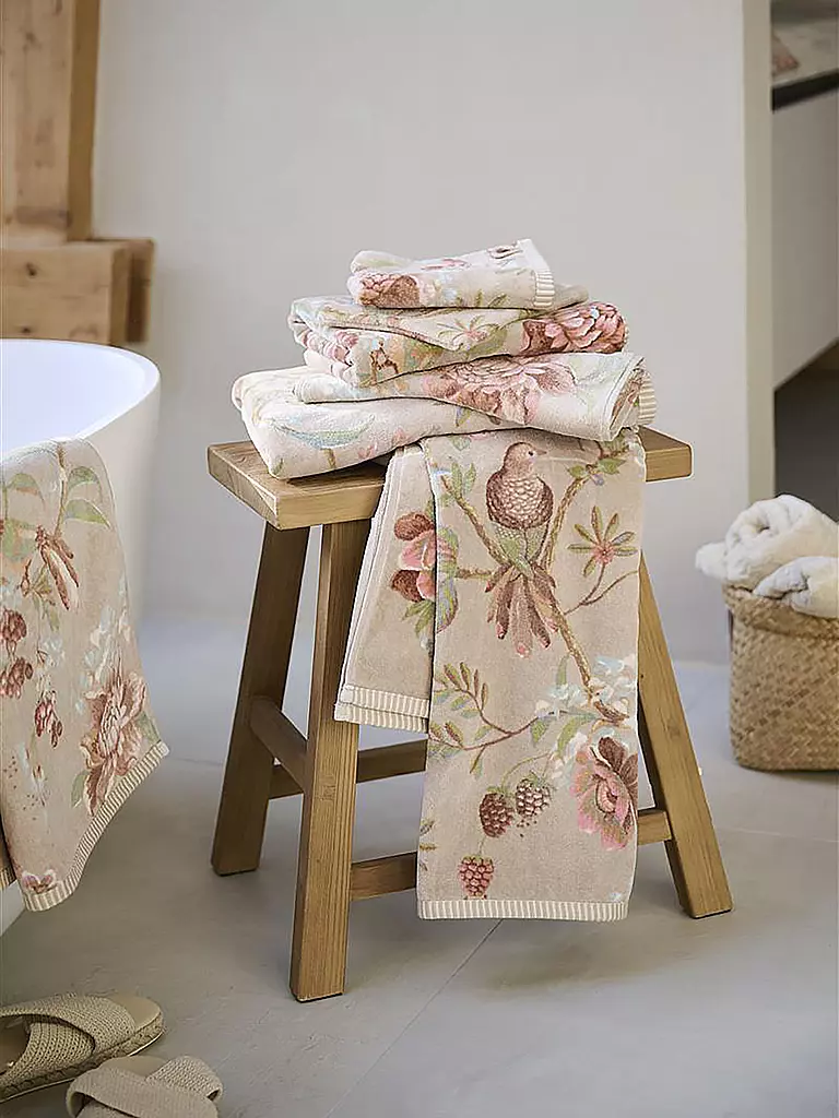PIP STUDIO | Telo doccia 70x140cm SECRET GARDEN Khaki | Marrone chiaro