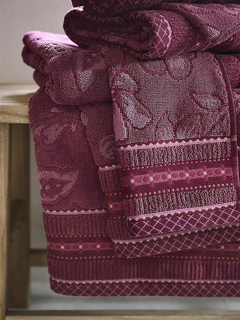 PIP STUDIO | Telo doccia JASMIN JACQUARD 70x140cm Rosa scuro | 