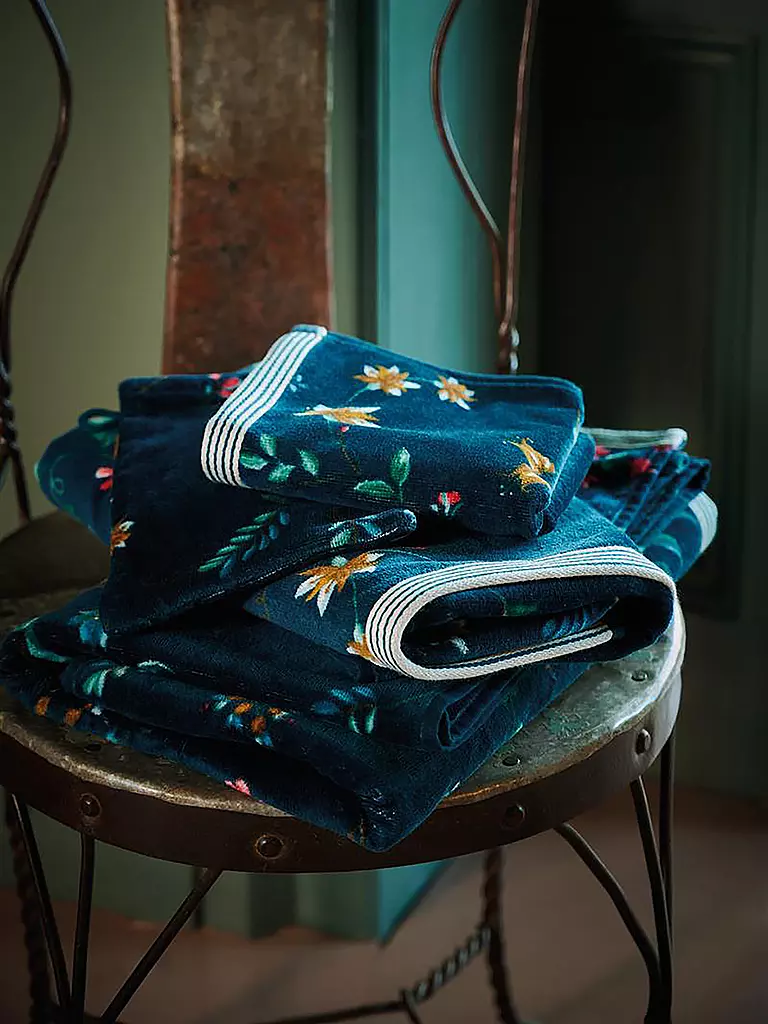 PIP STUDIO | Telo doccia LES FLEURS 70x140cm Blu scuro | 