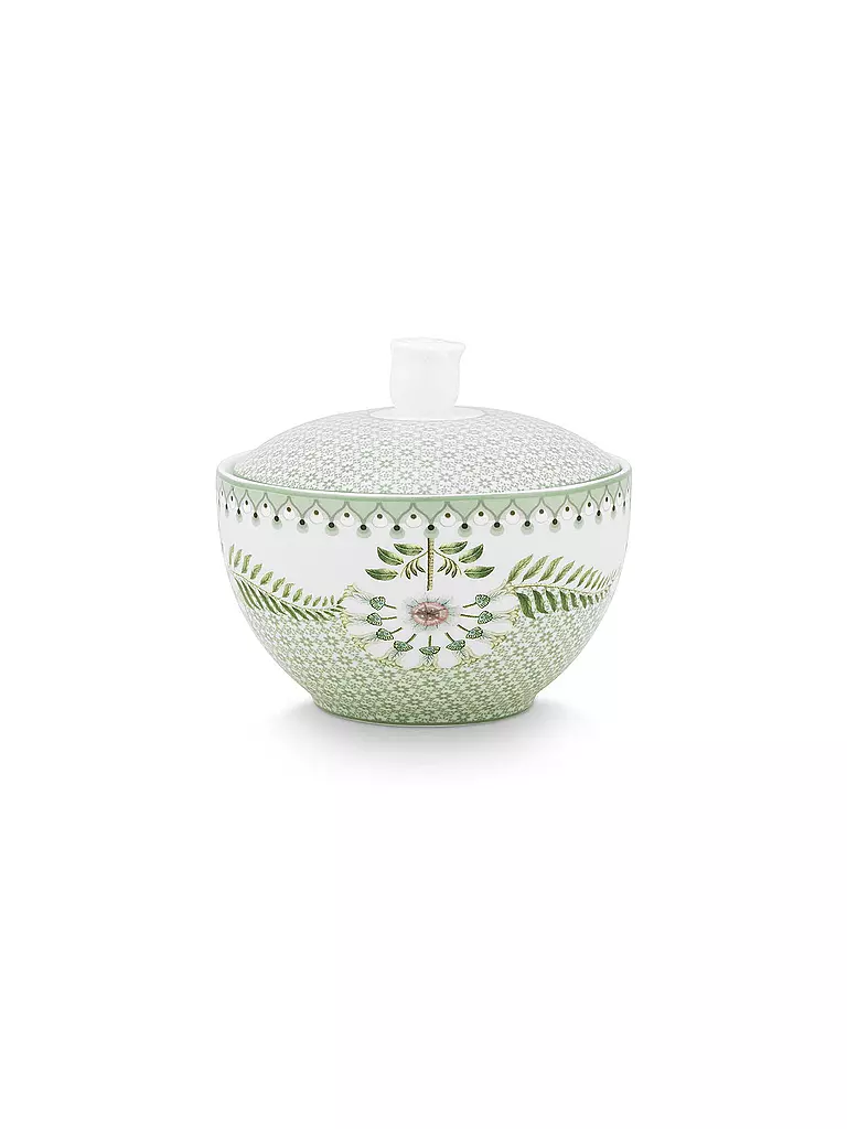 PIP STUDIO | Zuccheriera 300ml LILY & LOTUS Tiles Light Gr. | Verde chiaro