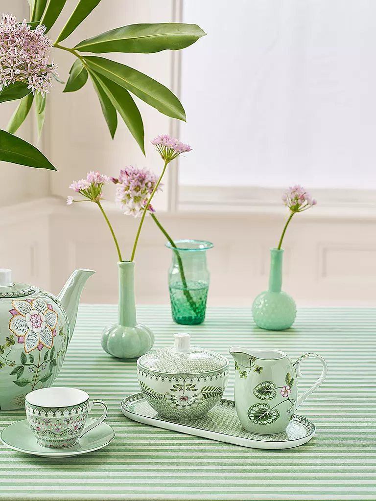 PIP STUDIO | Zuckerdose 300ml LILY & LOTUS Tiles Light Gr. | Verde chiaro