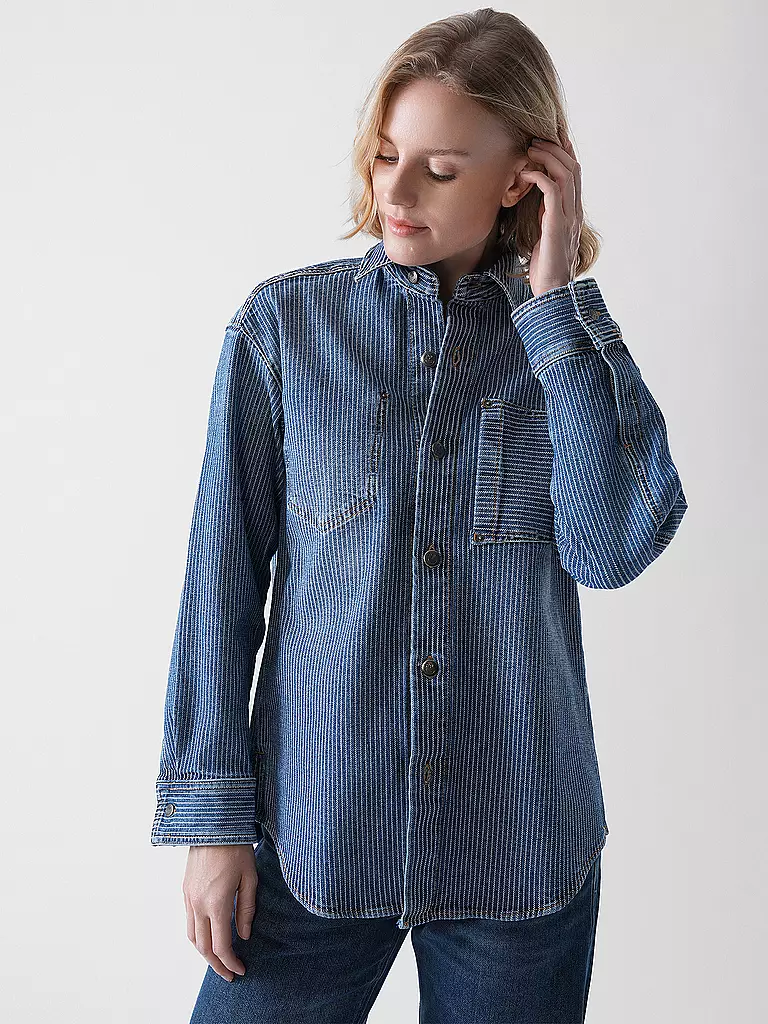 PNTS | Jeansbluse 27_THE SUIT UP | Blu scuro