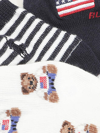 POLO RALPH LAUREN | Calzini neonato, confezione da 3, bianco/blu navy