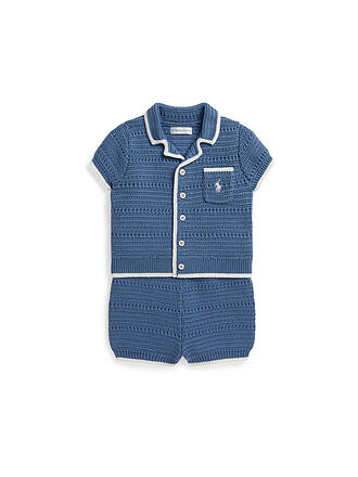 POLO RALPH LAUREN | Set neonato 2 pezzi cardigan e shorts
