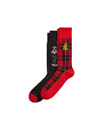 POLO RALPH LAUREN | Calzini 2 pz. ORSETTO 43-46 nero rosso