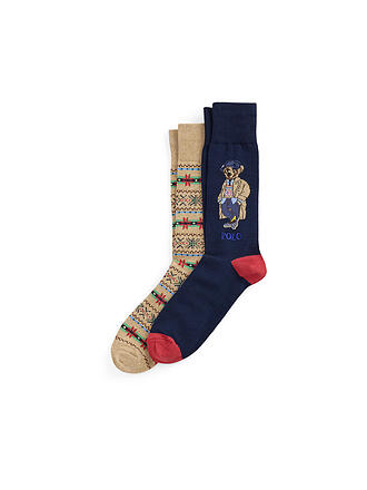 POLO RALPH LAUREN | Calzini confezione da 2 ORSETTI 43-46 blu scuro cammello