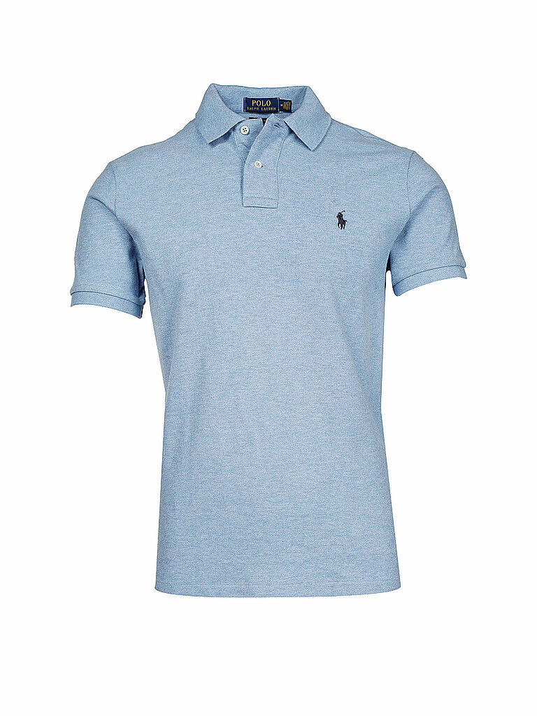 Polo Custom-Slim-Fit azzurro S