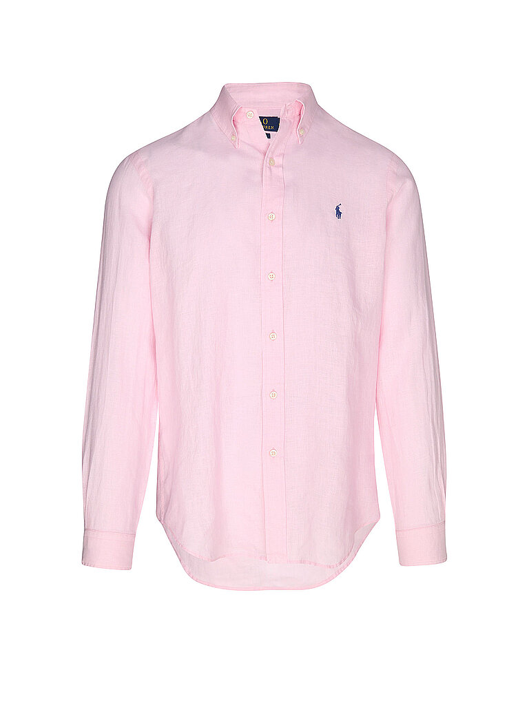 Camicia di lino Custom Fit rosa XXL