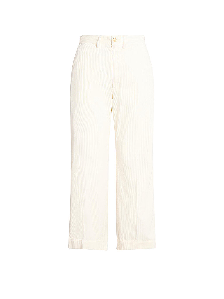 Pantaloni a coste 7/8 bianco 36