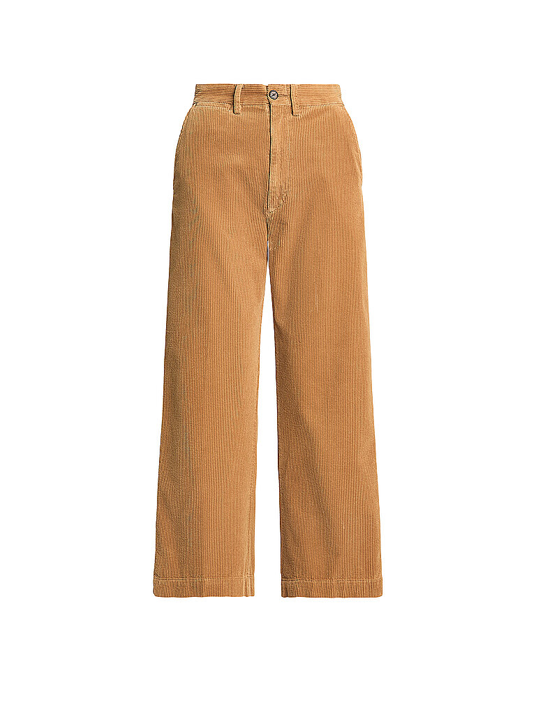 Pantaloni a coste 7/8 marrone chiaro 42