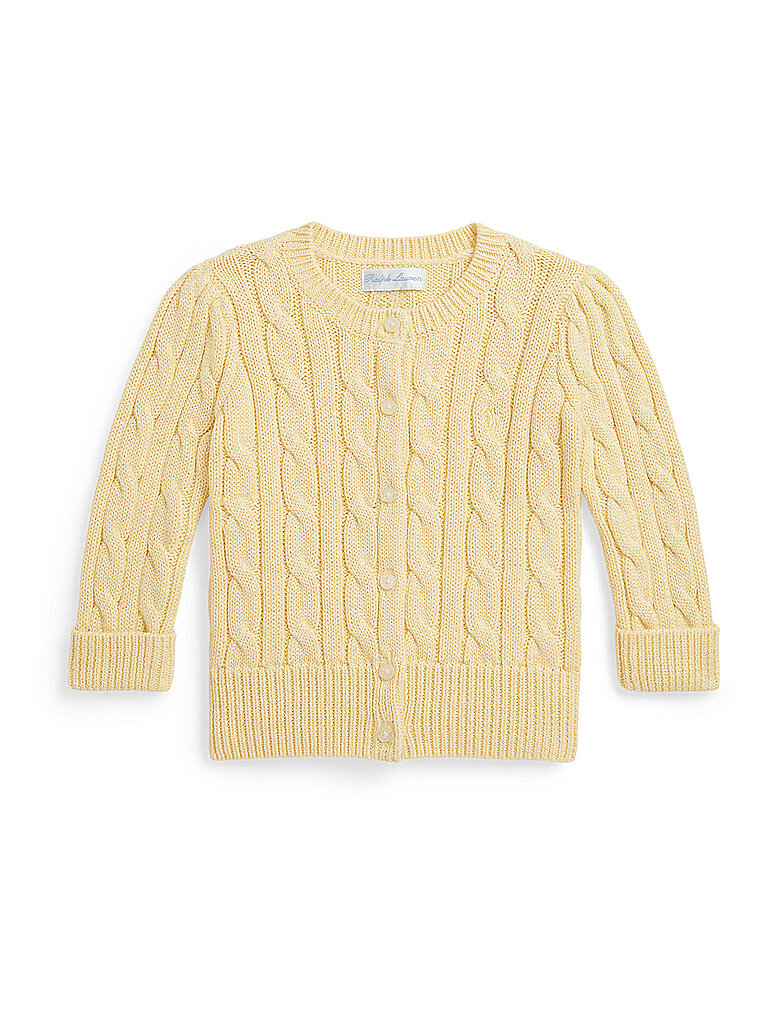 Cardigan in maglia per neonata giallo 92