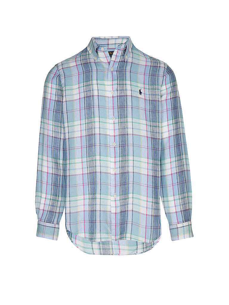 Camicia di lino blu XL
