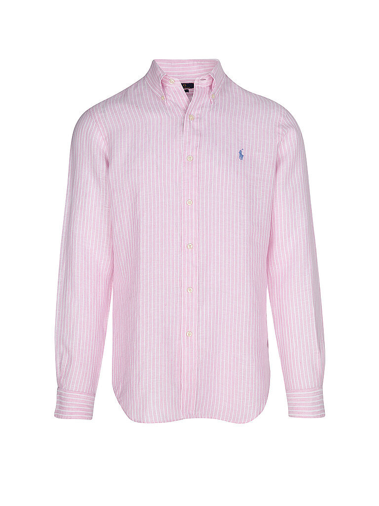 Camicia in lino custom fit rosa L