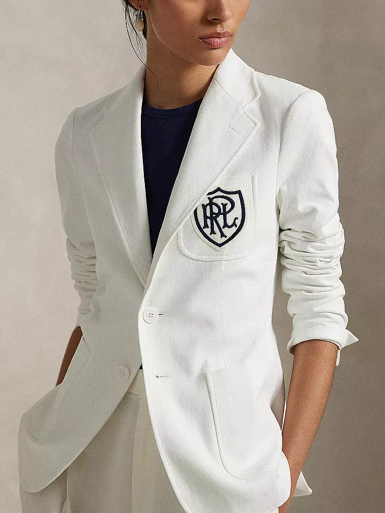POLO RALPH LAUREN | Blazer
Marke: POLO RALPH LAUREN
Farbe: weiss
Kategorien: Moda, Donna

Lunghezza manica: Manica lunga
Materiale: Cotone
Forma del colletto: Rever
Motivo: Tinta unita
Vestibilità (capispalla): Regular
Stile: Casual
Dettagli: Tasche a filetto, Logo | 