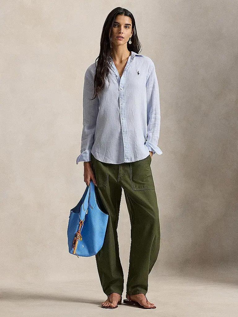 POLO RALPH LAUREN | Blusa di lino | Blu chiaro