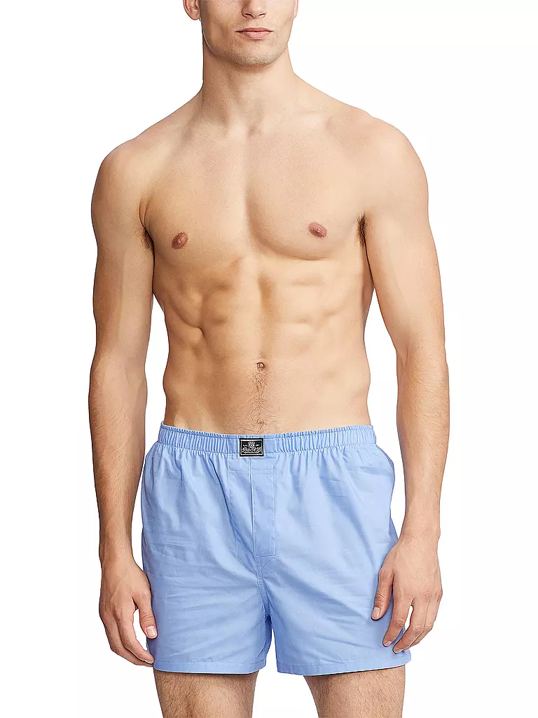 POLO RALPH LAUREN | Boxer 3 pz. bianco, azzurro, blu navy | Blu chiaro