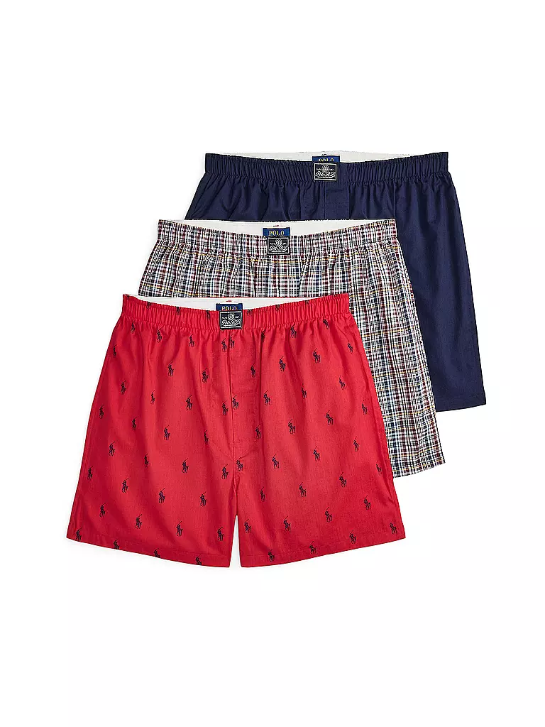 POLO RALPH LAUREN | Boxer 3 pz. rosso / cr | Blu