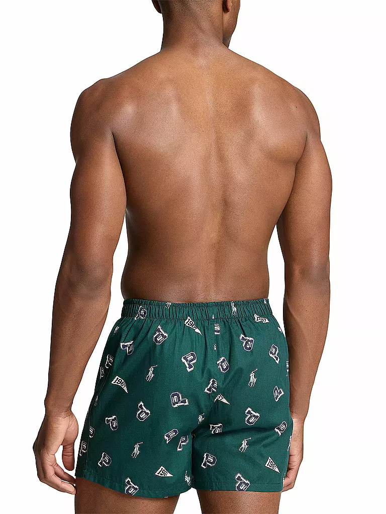 POLO RALPH LAUREN | Boxer 3 pz. stampa navy | Verde scuro