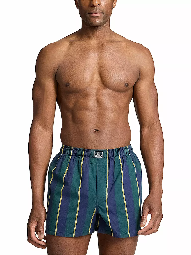 POLO RALPH LAUREN | Boxer 3 pz. stampa navy | Verde scuro