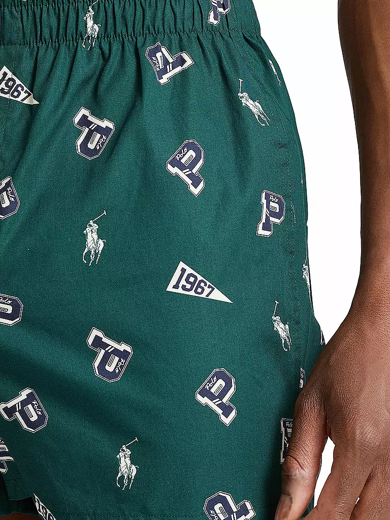 POLO RALPH LAUREN | Boxer 3 pz. stampa navy | Verde scuro