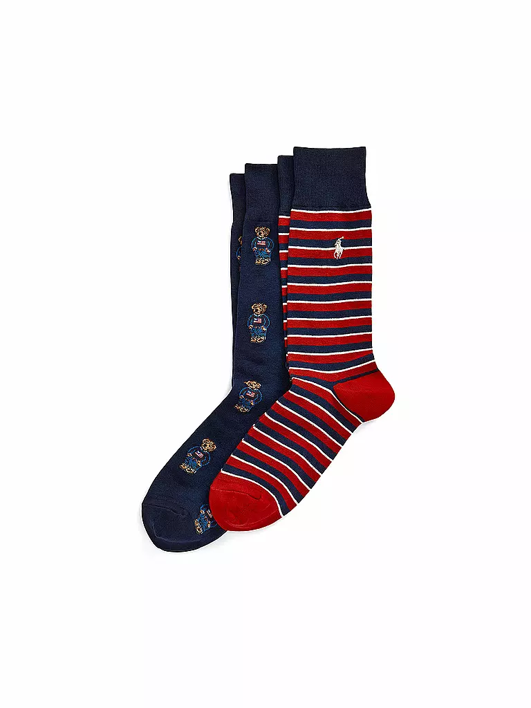 POLO RALPH LAUREN | Calzini confezione da 2 navy bear / stripe | Blu scuro