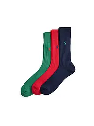 POLO RALPH LAUREN | Calzini confezione da 3 verde / rosso / blu navy | Multicolore