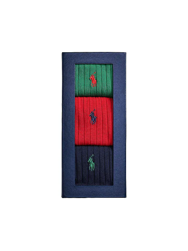 POLO RALPH LAUREN | Calzini confezione da 3 verde / rosso / blu navy |